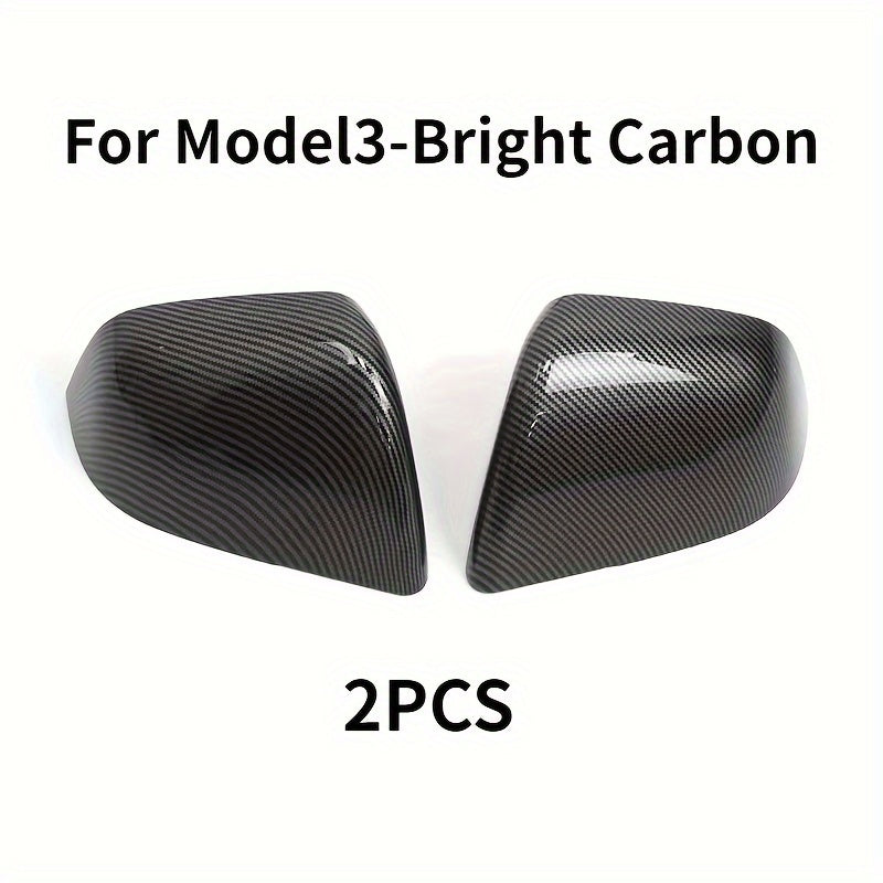 Car Rearview Mirror Cover Protector Set for Tesla Model 3 and Y 2020-2024