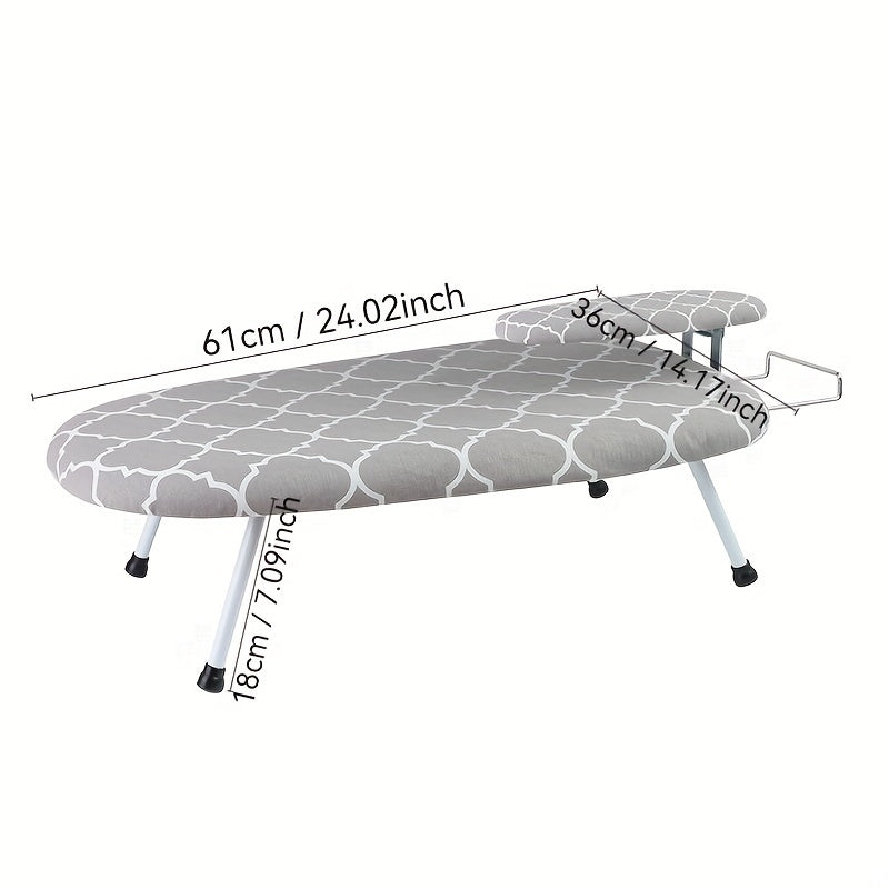 Adjustable Height Ironing Board with Foldable Legs and Removable Cover