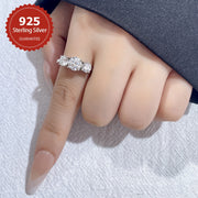 2CT Moissanite Eternity Ring for Women Hypoallergenic Sterling Silver Engagement Wedding Promise Jewelry