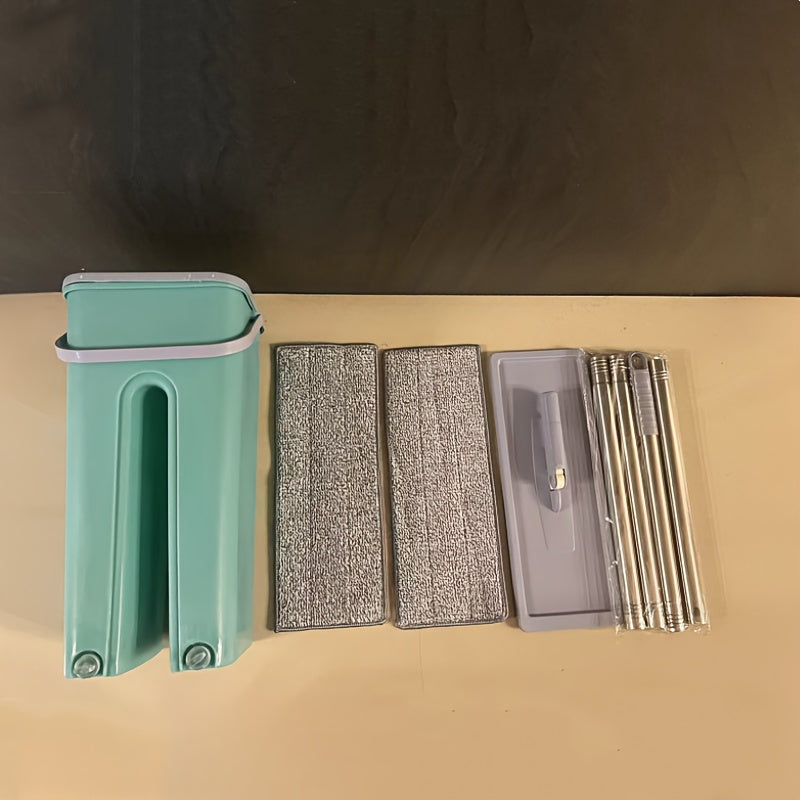 Комплект включает в себя влажную и сухую швабру, ведро и функцию мытья без рук для легкой уборки в ванной, спальне, гостиной и туалете. Двухфункциональный дизайн для универсальных потребностей в уборке.