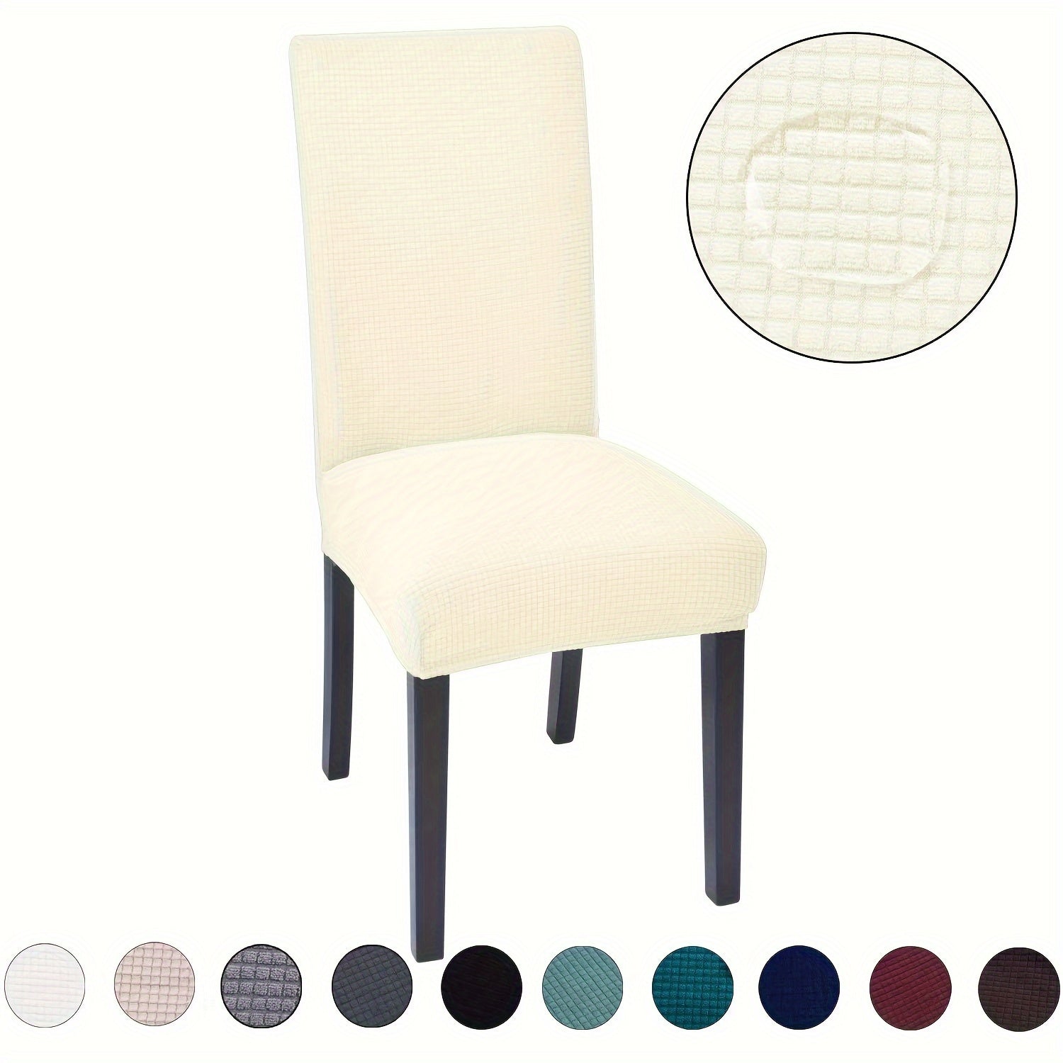 Waterproof Corn Grain Jacquard Chair Cover for Home and Restaurant Use
