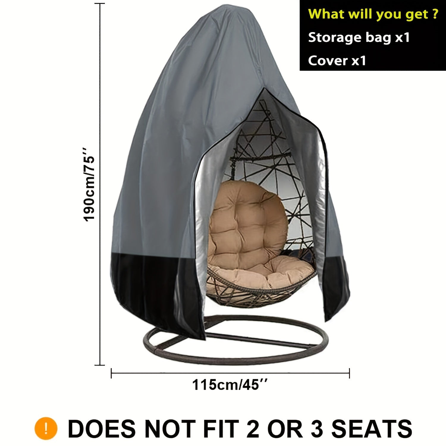 Oksford mato tuxum stul qopqog'i tashqi osma tebranish uchun, ko'pchilik stullarga mos keladi, barcha mavsumlar uchun foydalanish, aralash ranglar