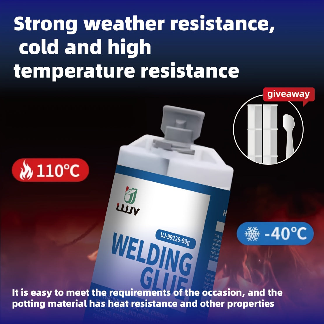 Waterproof Oil-Resistant High-Temperature Welding Glue for Metal Glass Plastic Wood 80g 30g Tubes