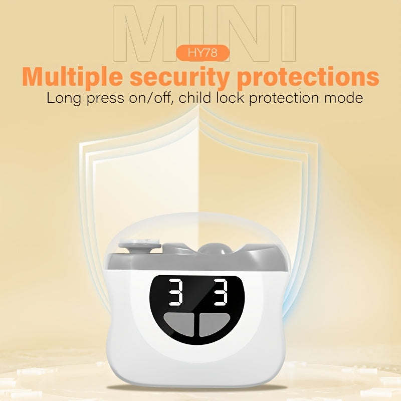 Electric Nail Trimmer with Adjustable LED Light and Three Levels Rechargeable Lithium Battery