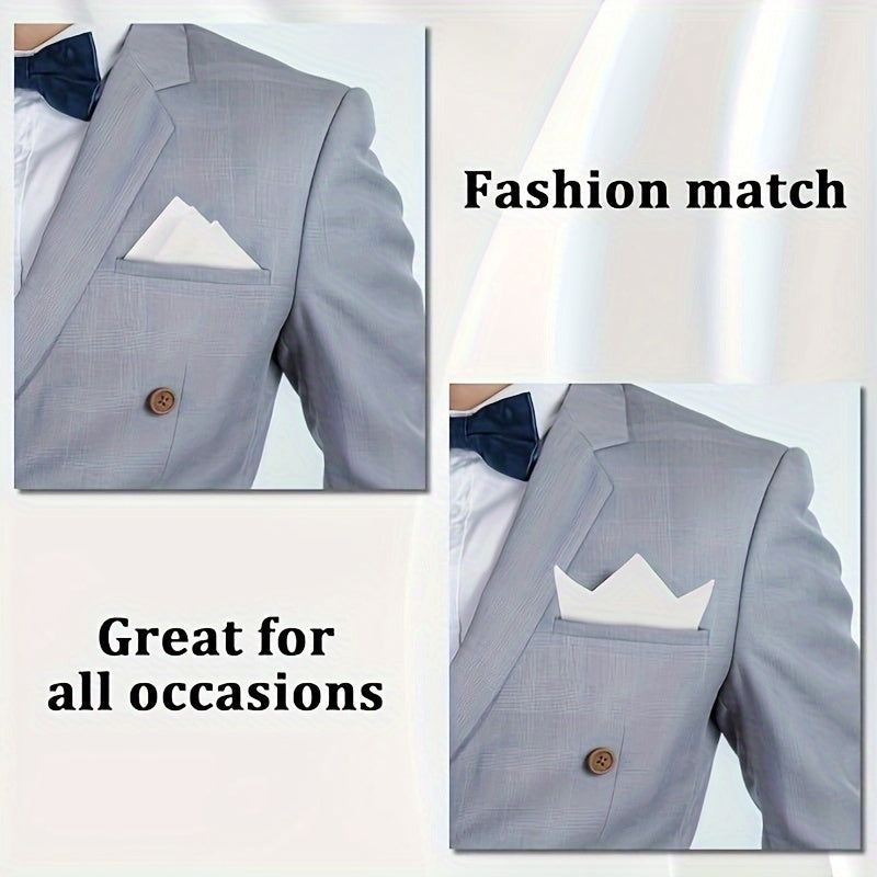 Men's Cotton Handkerchiefs 12 Pack White Woven Hankies with High Absorption