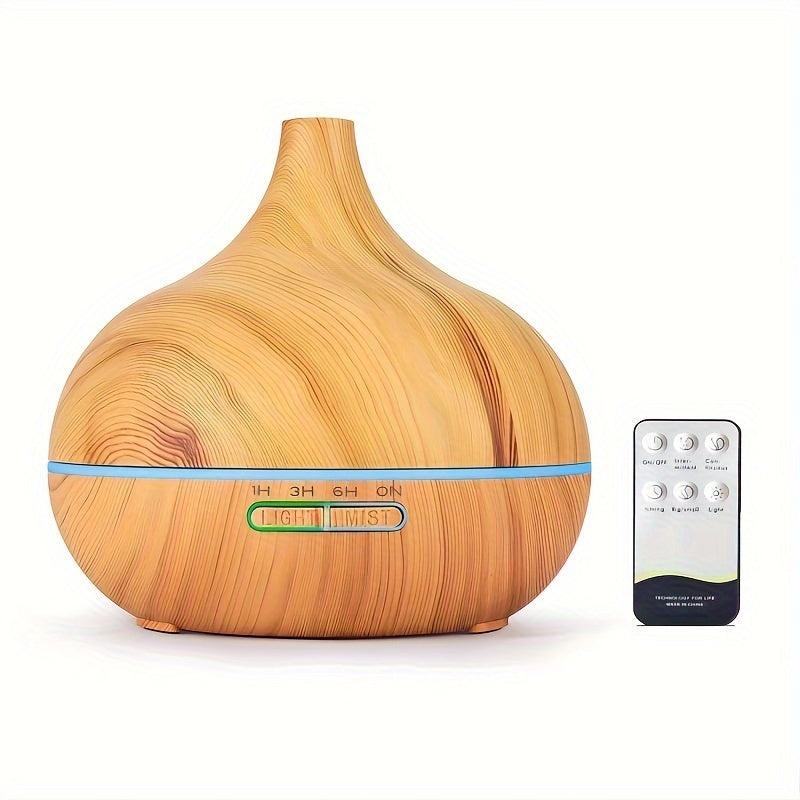 550ml Large Room Essential Oil Diffuser with Remote Control Timer and 7 Color Lights