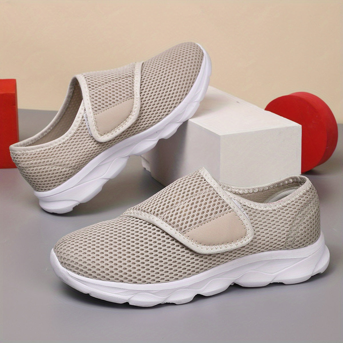 Unisex Orthopedic Walking Shoes Breathable Fabric Adjustable Straps