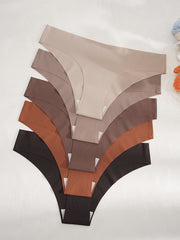 Women's Bikini Adhesive Triangle Underwear 5 Pieces Breathable Comfortable Solid