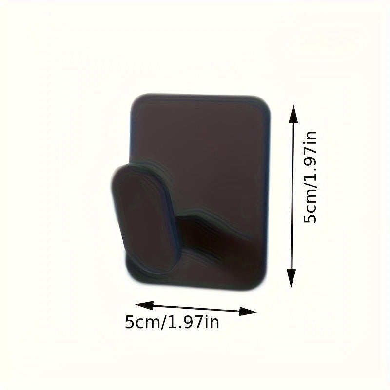 Set of 4 Matte Black Stainless Steel Wall Mount Towel Hooks for Bathroom