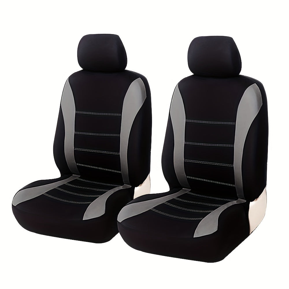 Universal Car Seat Covers Polyester Front Pair Gray Black Tan Blue Red Auto Seat Protectors