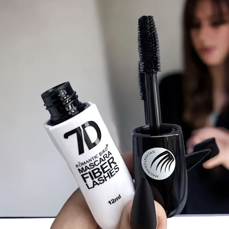 7D Waterproof Fiber Lash Mascara Volumizing Lengthening Black 12ml