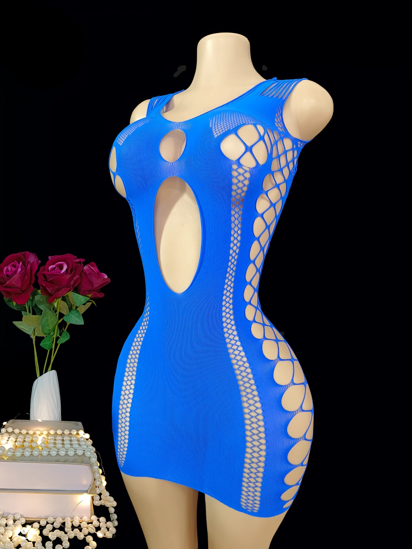 Women Sheer Mesh Fishnet Cover Up Dress Rave Festival Swimwear