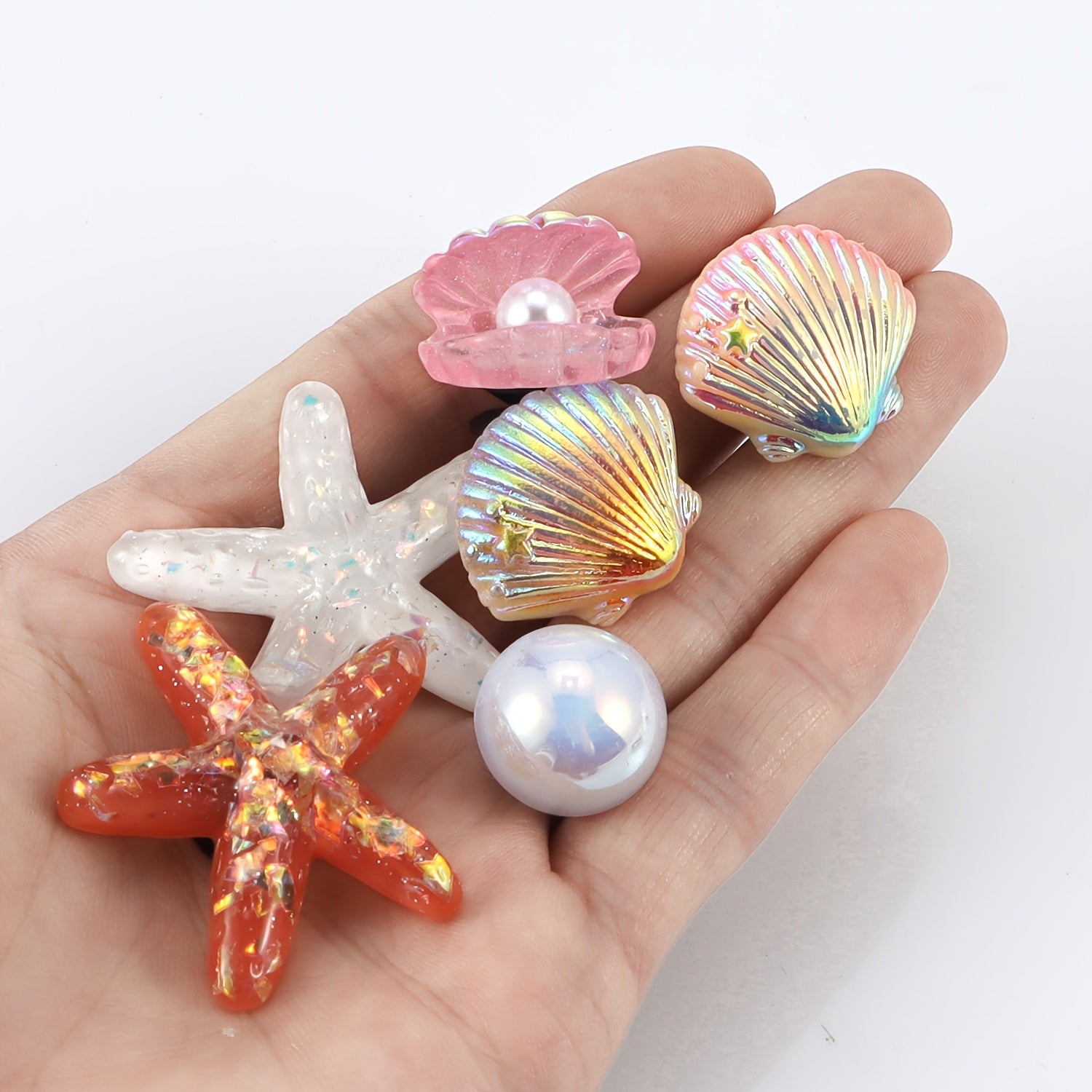 Набор из 12 морских подвесок для обуви, украшения для пляжа, ракушки, морские звёзды