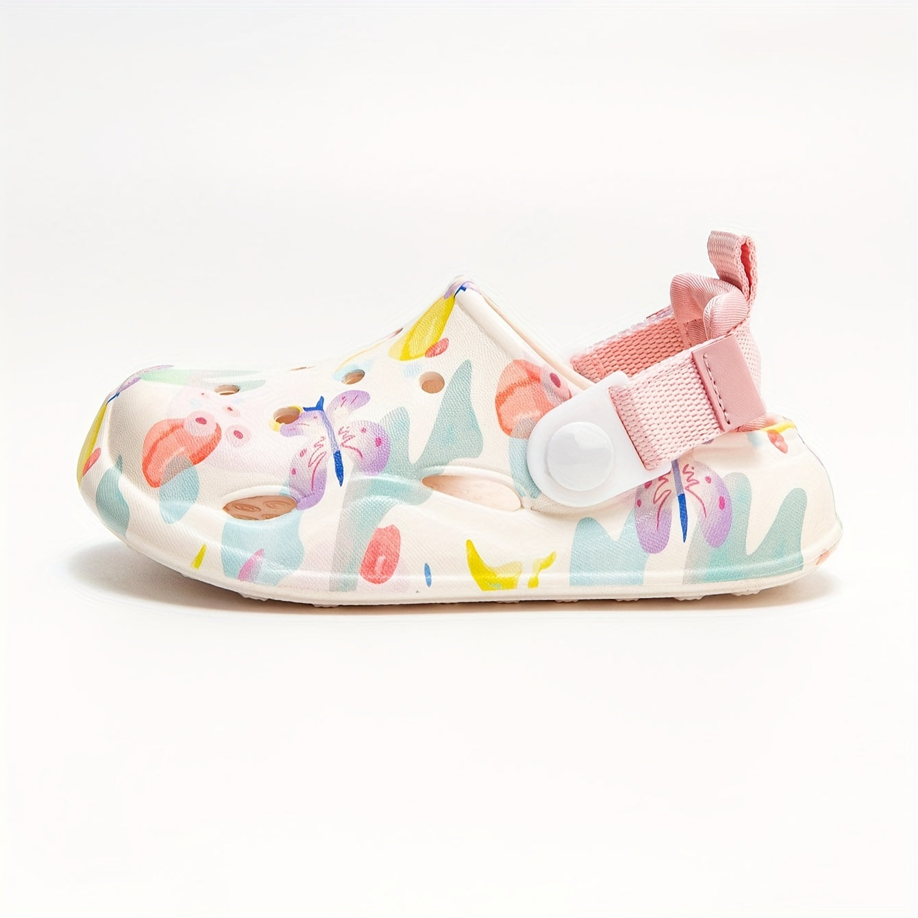 Kids Summer Sandals for Boys and Girls Non-Slip Quick-Dry EVA Flowers Low Top