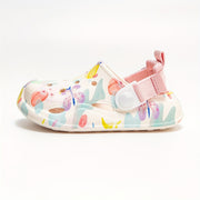 Kids Summer Sandals for Boys and Girls Non-Slip Quick-Dry EVA Flowers Low Top