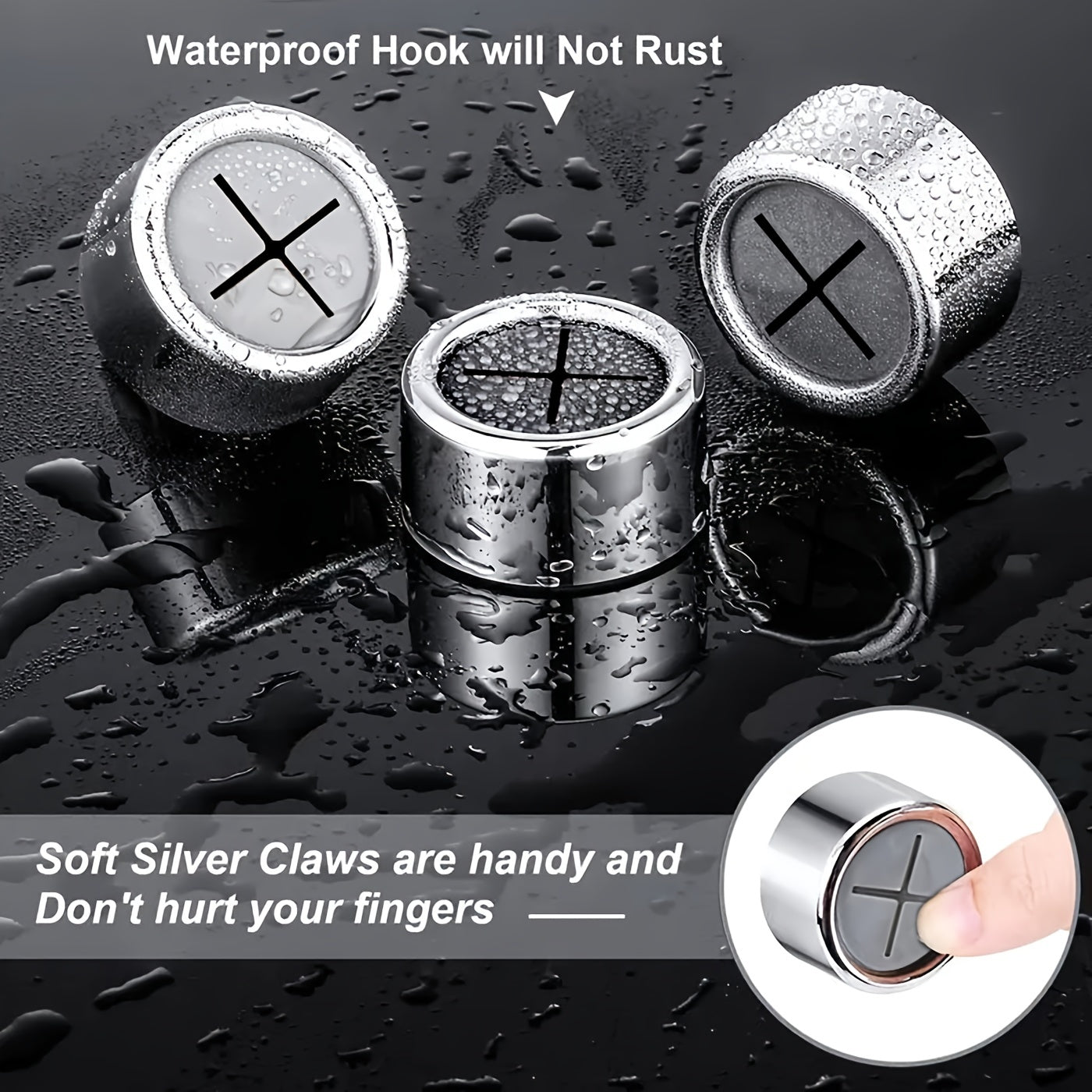 Ikki dona dumaloq o'z-o'zidan yopishadigan sochiq tutgichlari, hammom uchun, qo'l va idish sochiqlari, burg'ulash shart emas.