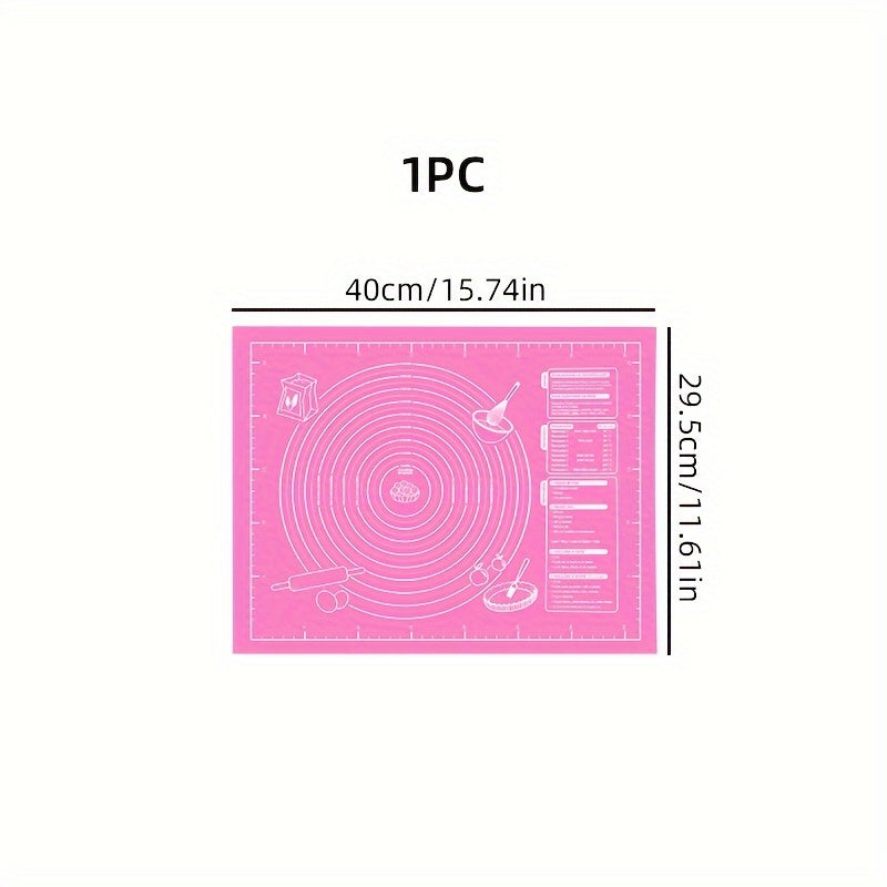 Oson pishirish va yoğurish uchun qo'shimcha qalin oziq-ovqat darajasidagi xamir mato, 5 rangda va 2 o'lchamda mavjud.