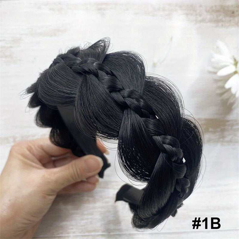 Ayollar qizlar sintetik baliq suyakli soch to'rva bosh bandi, sirpanchiq bo'lmagan soch aksessuari