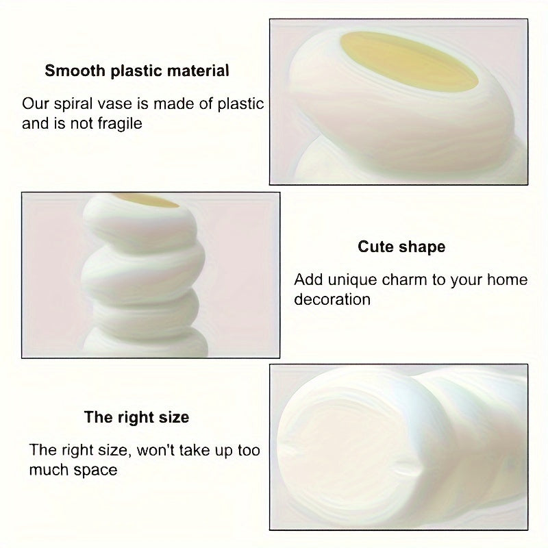 Minimalist Plastic Vase with Nordic Style, Cylinder Shape for Home Decor