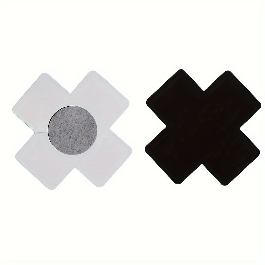 20 Self-Adhesive Black Satin Nipple Covers for Strapless Outfits Pack of 20