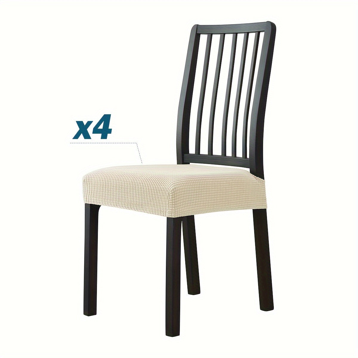 4-6 Piece Velvet Chair Covers with Elastic Headrest for Dining Chairs in Home and Hotel