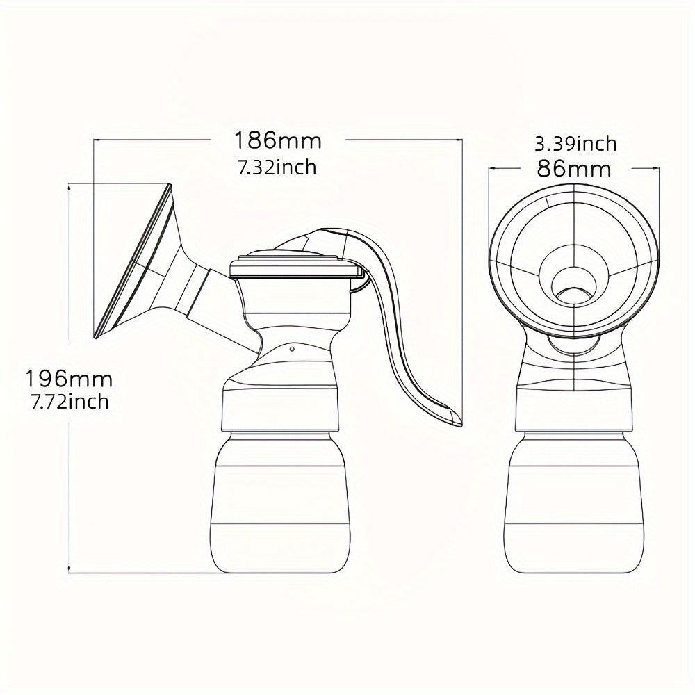BPA-Free Manual Breast Pump Set for Breastfeeding and Milk Storage 180ml Bottle Nipple