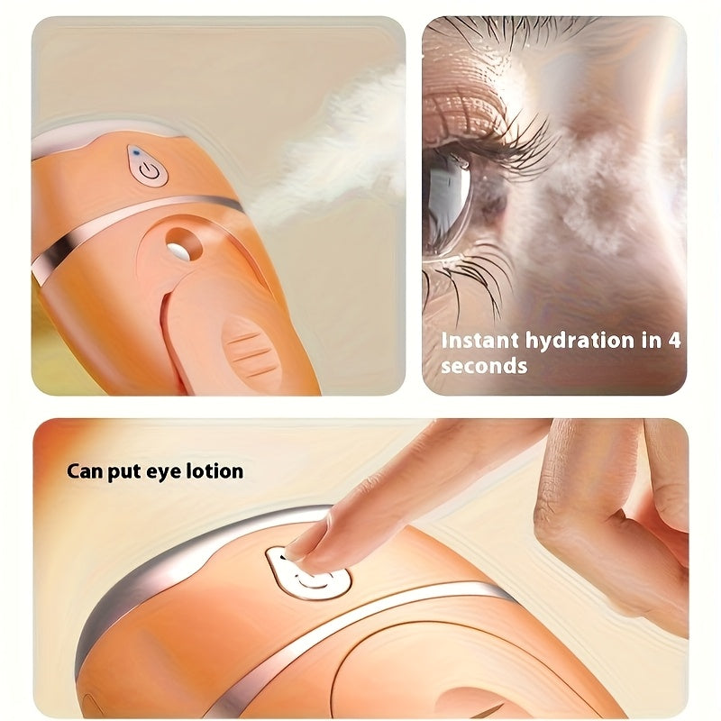 USB Rechargeable Eye Hydrating Device with Hot Compress and Facial Moisturizer