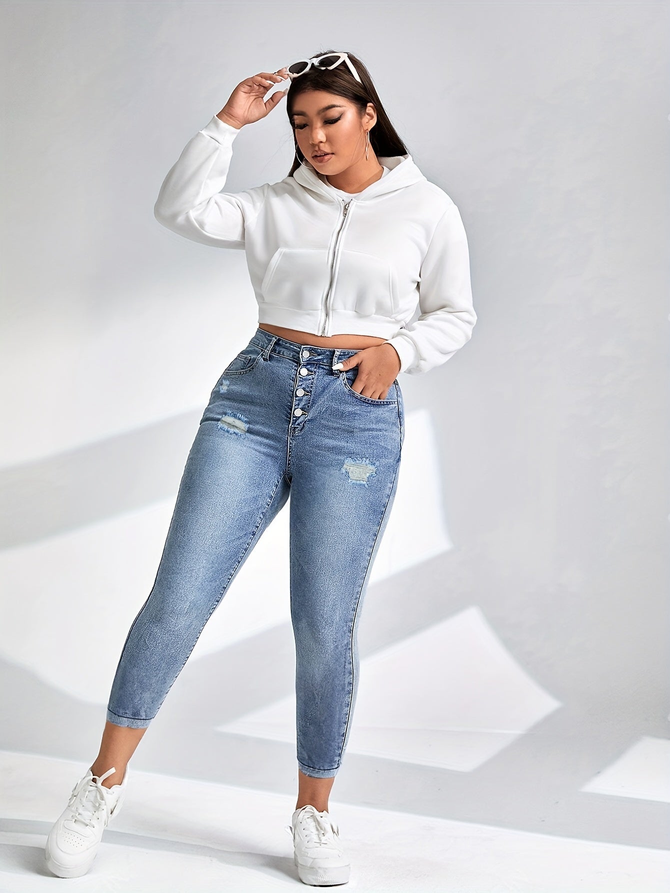 Ayollar uchun stretch slim fit jinsilar, qora, 26 o'lcham