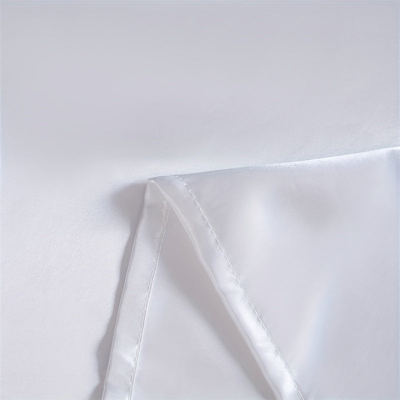 Silky Satin Bed Sheet Flat Sheet for Bedroom Guest Room Home Decor 1 Piece
