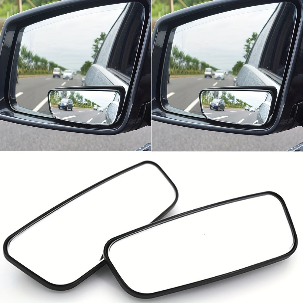 2 Packs Car Side Blind Zone Rearview Mirrors Adjustable Wide-Angle Parking Mirrors