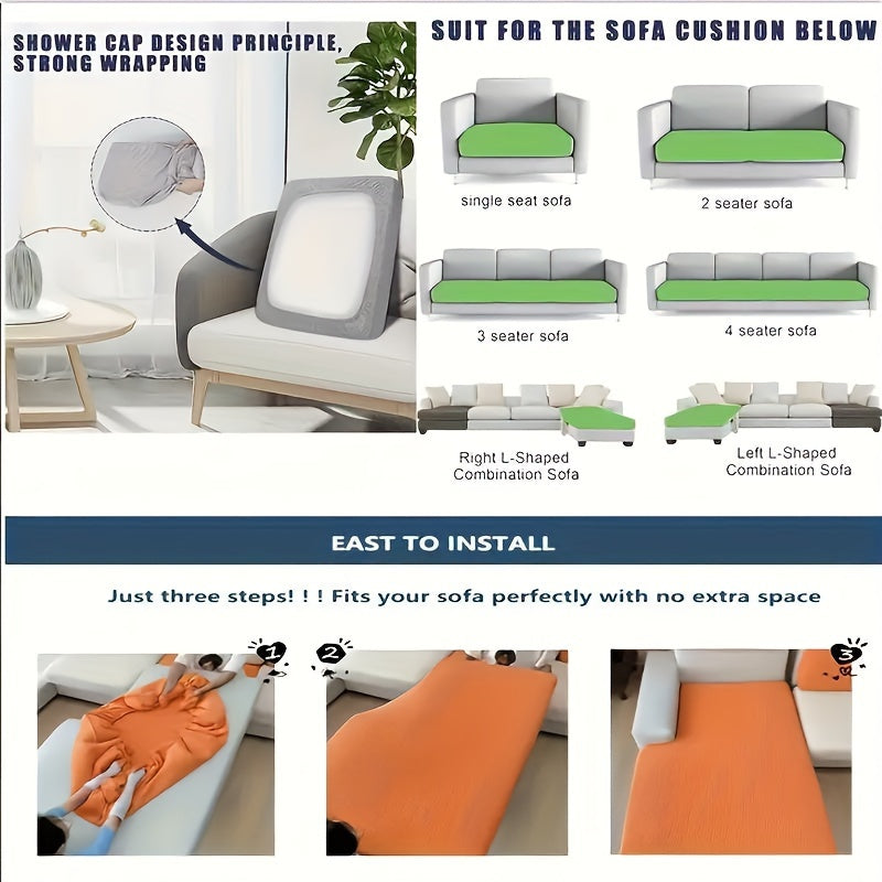 All-Season Solid Color Sofa Cover for Pets and Scratches Protection