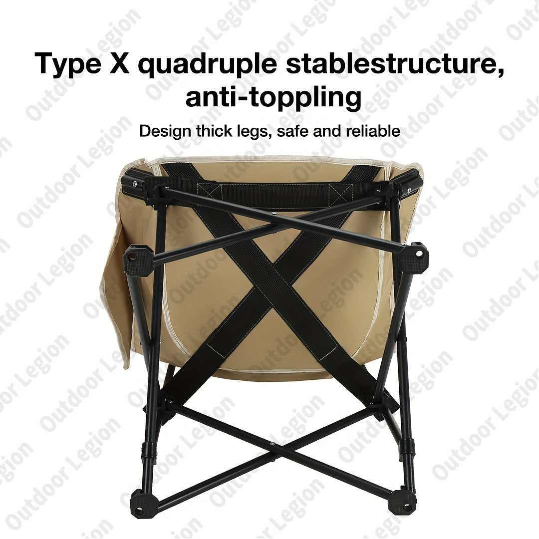 Lightweight Folding Chair with High Back for Camping Fishing and Outdoor Activities