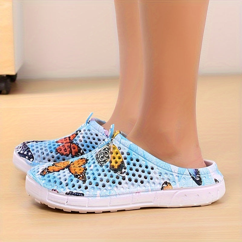 Women's Butterfly Holes EVA Clogs Lightweight Non-slip Slides