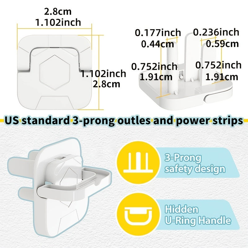 Baby Proofing Outlet Safety Covers Set of 30 with Hidden Pull Handle Childproof Socket Protectors