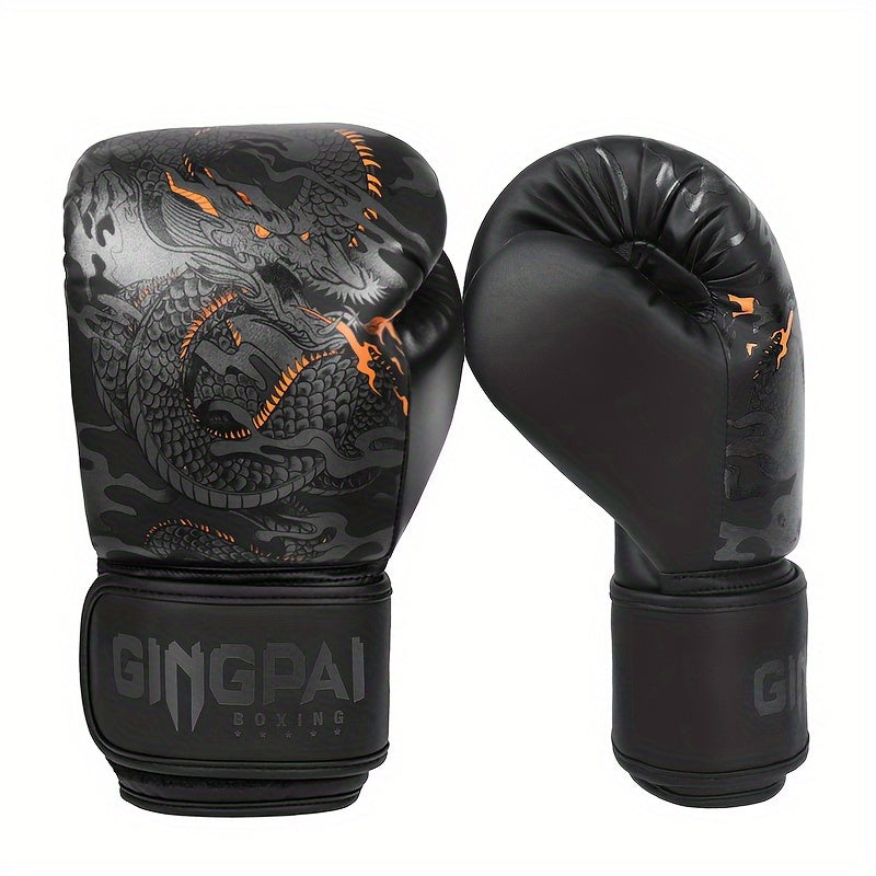 Adult Sanda Boxing Gloves for Training and Combat Red PU Material