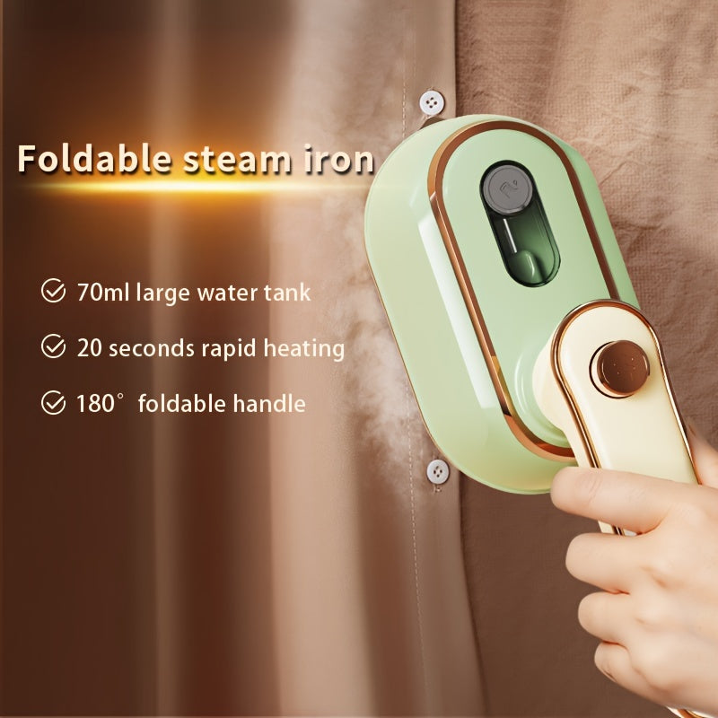 Portable Steam Iron 1000W Quick Heating Travel Wrinkle Remover with Water Tank