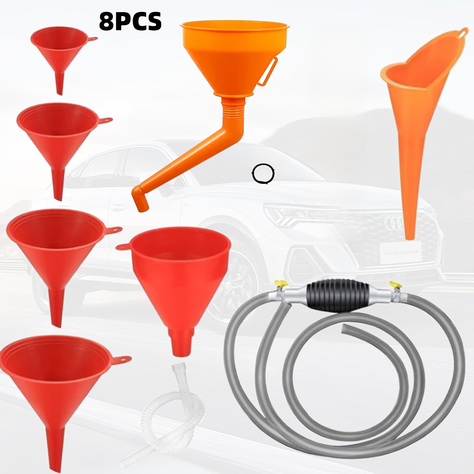Пластиковая маслозаливная воронка 145 мм с изогнутой ручкой для транспортных средств и двигателей