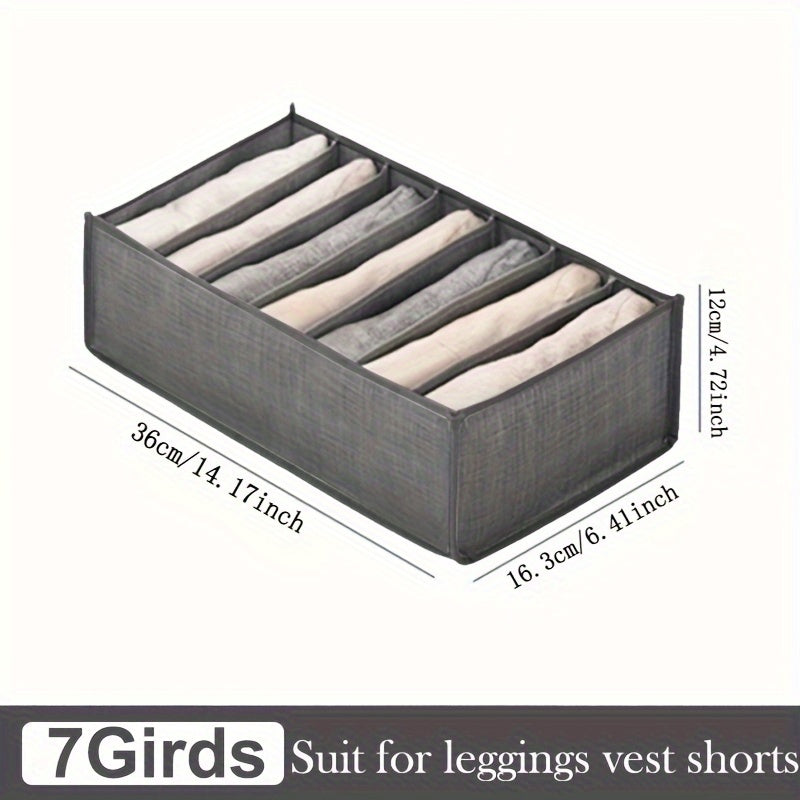 Grey Fabric Storage Box with Compartments for Teens and Adults