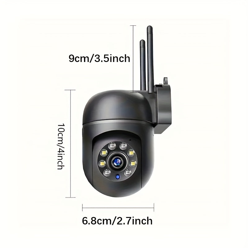 1080p HD Ochiq havoda WiFi Xavfsizlik Kamerasi, Rangli Kechqurun Ko'rish, Ikki tomonlama Audio, PTZ Harakatni Kuzatish, Aqlli Uy uchun