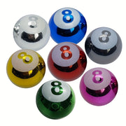 4Pcs Round Number 8 Plastic Wheel Stem Dust Caps for Cars Trucks Bikes