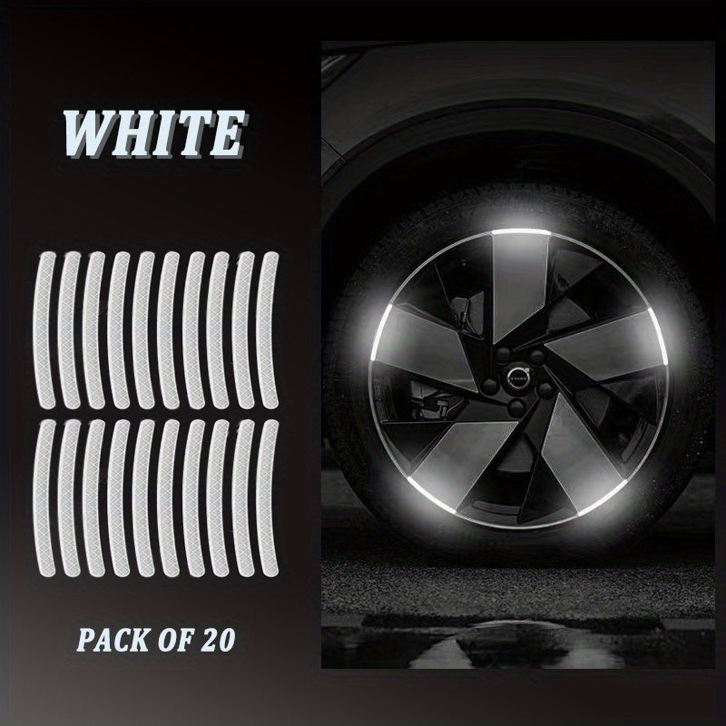 20 Pack Wheel Safety Warning Stickers Self-Adhesive for Vehicle Safety