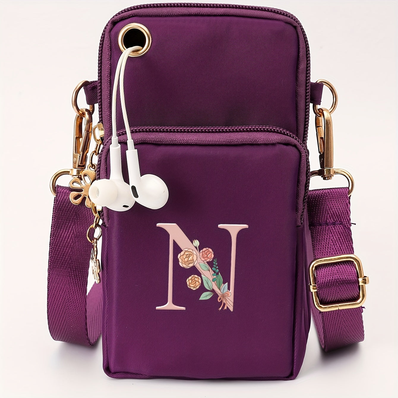 Ayollar uchun kichik yelka sumkasi, gul naqshli, kundalik ko‘p funksiyali crossbody sumka, kichik qo‘l sumkasi