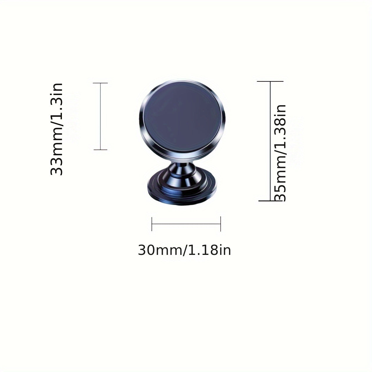 Soporte para teléfono de coche magnético giratorio de 360° de aleación de aluminio universal