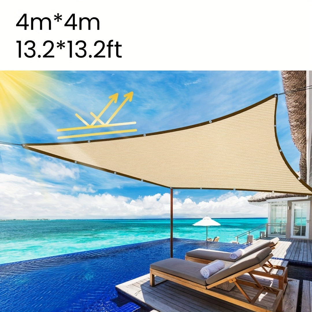 Waterproof Square Sunshade Net with Grommets for Balcony Privacy UV Protection