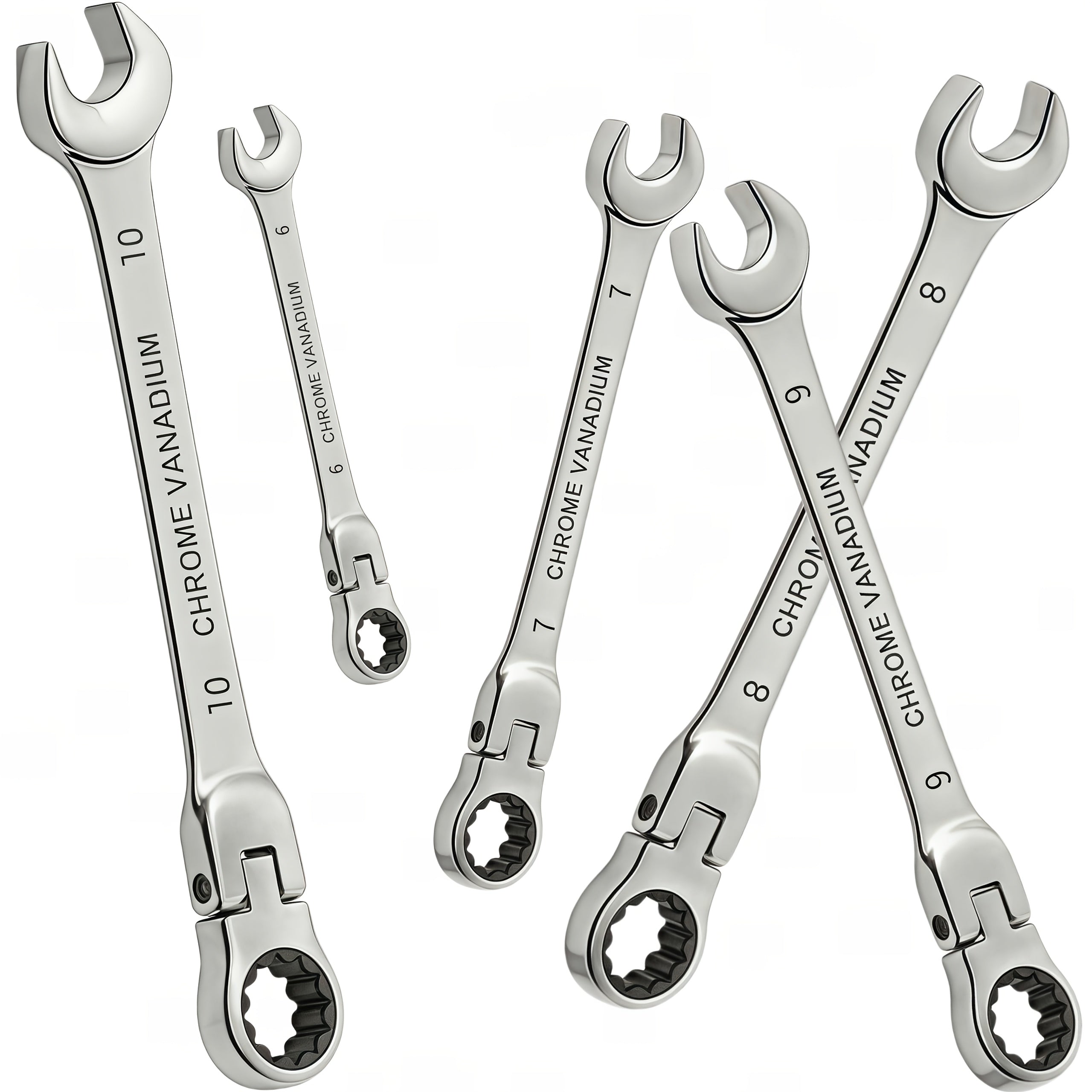 Active Head Ratchet Spanner Set, Multi-Piece Small Size Auto and Home Repair