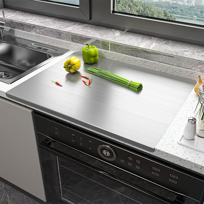 Extra Large Stainless Steel Double-Sided Kitchen Cutting Board for Fruit and Dough