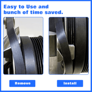 Kit de herramientas de 2 piezas para cinturón serpentino de metal, para automoción, extracción e instalación del tensor