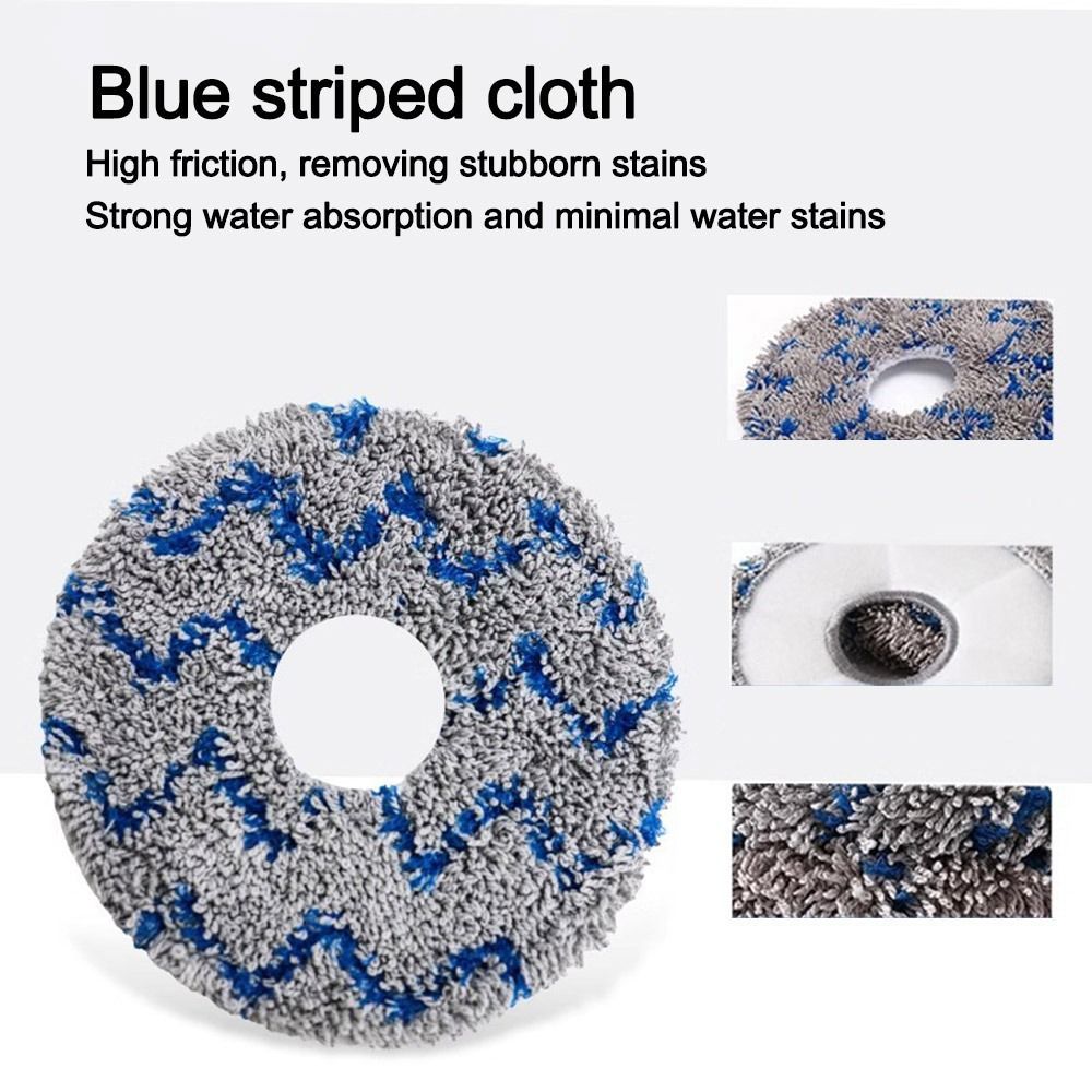 Set of 3 Washable Microfiber Cleaning Cloths for Robot Mops, Highly Absorbent