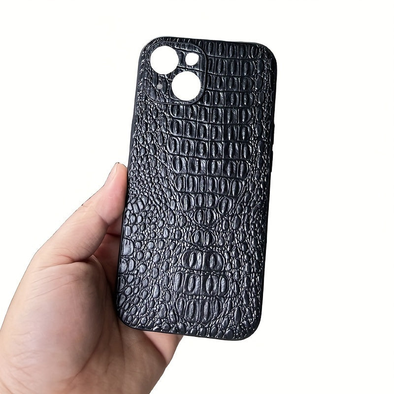 Genuine Leather Phone Case for Apple iPhone 13-16 Series Shockproof and Anti-Slip