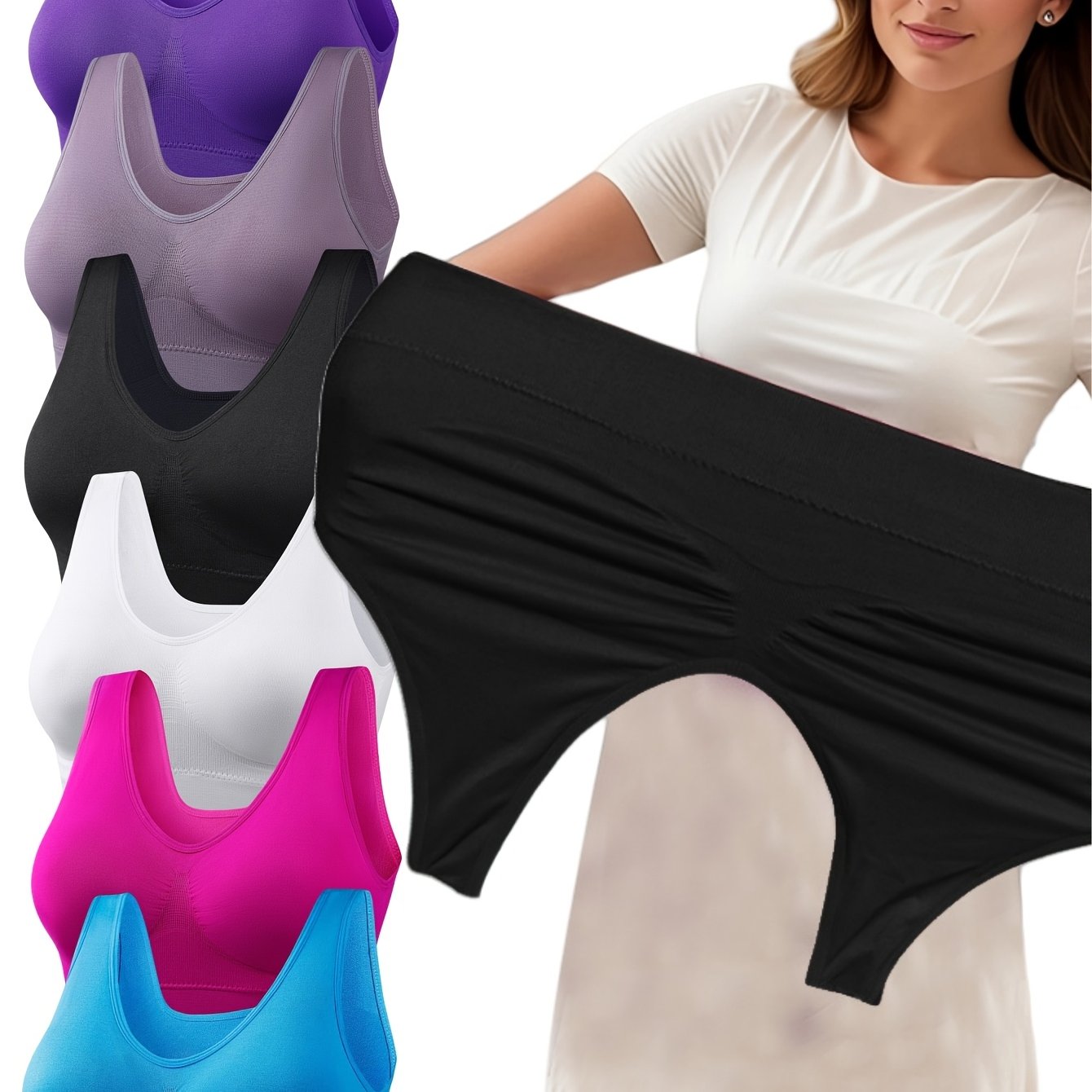 Women's Plus Size Seamless Breathable Sports Bras for Yoga Running 0XL-5XL